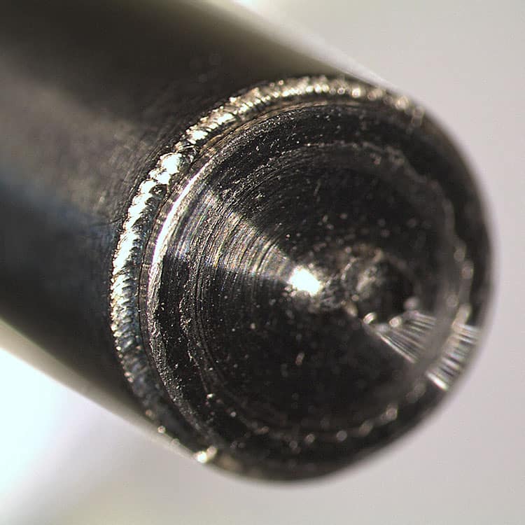 a close-up of a welded sensor