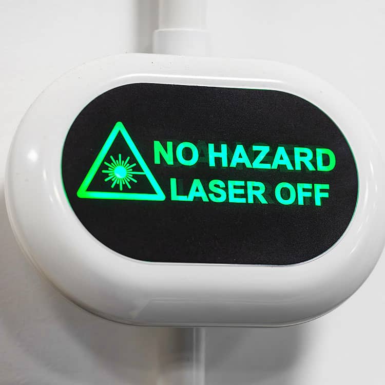 No hazard, laser off safety sign